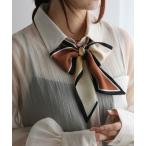 スカーフ バンダナ 4color配色ボウタイスカーフ/リボンスカーフ レディース