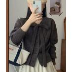 ショッピングニットタイ カーディガン リボンタイVネックニットカーディガン レディース