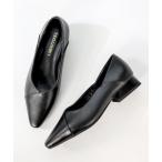 ショッピングパンプス パンプス スクエアトゥ 切り替えデザインパンプス