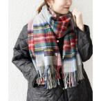 ストール マフラー TWEED MILL: チェック ウール ストール 25AW レディース