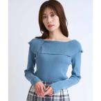 ニット セーター アシメケープニット レディース