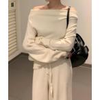  выставить лодка шея вязаный tops + брюки выставить женский 