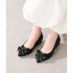 パンプス 2025秋冬新作 ダブル リボン フラットパンプス/56315