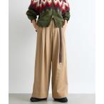 ショッピングチノパン チノパン 「抜け感」タックチノワイドパンツ レディース
