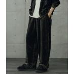 パンツ コットンベロアパウダー加工トラックパンツ メンズ