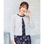 ショッピングスパンコール カーディガン 「人気デザイン」フラワースパンコール刺繍カーディガン レディース