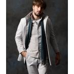 コート ジャケット ダブルフェイス　ミドル丈スタンドコート メンズ