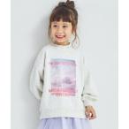 トレーナー 「サラッとスウェット」ガールズ フォトプリント 裏毛 スウェット キッズ 子供服 女の子