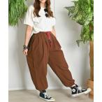 パンツ 綿麻サルエルパンツ レディース メンズ