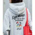 パーカー 「Disney」別注 ミッキーマウス＆ミニーマウス / オールドグラフィック 刺繍 バックプリント パーカー レディース メンズ