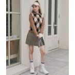 ニット セーター 「RIENDA GOLF」アーガイルジャガードニットトップス 秋服 冬服 レディース