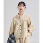 ショッピングコーデュロイ ブラウス シャツ コーデュロイ ギャザーシャツ「セットアップ対応」 レディース