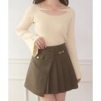 スカート gold button ple