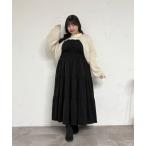 ショッピング大きいサイズ ワンピース 「大きいサイズ」アソートシャーリングキャミワンピース