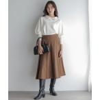スカート ツイル起毛フレア スカート