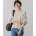 ショッピングスパンコール ニット セーター 「洗える」スパンコールバルキー クロップド ニット レディース