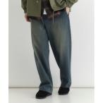 ショッピングウエスト パンツ 「BACK NUMBER」ウエストイージーバギージーンズ (トレンド/イージーウエスト/デイリー/カジュアル) メンズ レディース