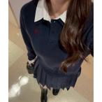 ショッピングアンドミー ワンピース 「WEB限定」ドッキングポロ＆ミニプリーツスカート