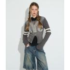 ショッピングカーデ カーディガン NYC配色ZIPカーデ レディース