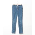 [DEEP BLUE] обработка Denim брюки S голубой женский 