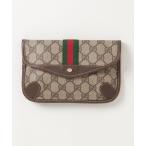 「GUCCI」 GGスプリーム シェリーライン ポーチ - ブラウン レディース