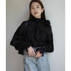 ブラウス シャツ ハイネックシアーボウタイブラウス レディース