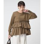 ニット セーター ティアード ドッキング ニット プルオーバー レディース