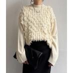 ニット セーター フリンジニットプルオーバー レディース