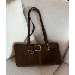 ショッピングスウェード ショルダーバッグ バッグ 「着用動画あり・2色展開」バックルスウェードショルダーバッグ/2025 AW COLLECTION レディース