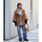 ショッピングポンチョ 「FRAMeWORK」 ポンチョコート - ブラウン レディース