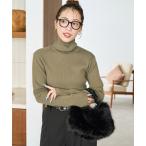 ニット セーター 限定展開　吸湿発熱 リブ タートル ネック ニット プルオーバー レディース