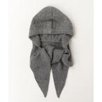 ストール マフラー フード付きニットストール レディース