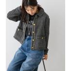 ショッピングBY コート アウター F by ROSSO　ベロアツイードジャケット レディース