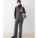 セットアップ F by ROSSO　キーネックジレ+ワイドパンツ レディース