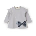 ショッピングポシェット チュニック ポシェット風アップリケ ラメ裏毛チュニック キッズ 子供服