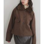 ブルゾン アウター プードルファーカラーショートブルゾン レディース