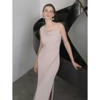 ドレス asymmetry drape cami dress