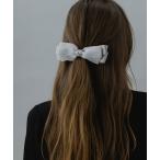 ヘアクリップ 「LA MUE」シアー×サテン リボンバナナクリップ