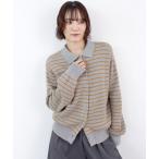ニット セーター 「新色追加」襟付きボーダーニット レディース