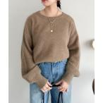 ショッピングドゥ ニット セーター ラクーンミックスクルーネックニット レディース