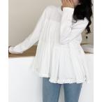 ブラウス シャツ ティアード フリル Aライン ブラウス レディース