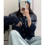 ニット セーター ノルディック柄ニットカーディガン レディース