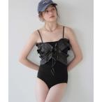 水着 フリルビスチェ付ワンピース/水着 レディース