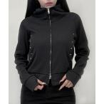 ショッピングスタッズ パーカー ２color/スタッズダブルジップパーカー レディース