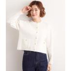 カーディガン 「石川梨華さん着用」ジャケットライク総針カーディガン「SET UP対応」 レディース