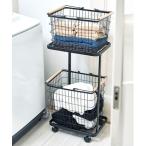 ランドリーグッズ バスケット付き 2段ランドリーラック