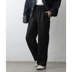 スラックス パンツ ウールライクイージーワイドパンツ レディース