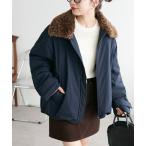 ショッピングブルゾン ブルゾン アウター 「ファー取り外し可能」ファー衿ナイロンブルゾン レディース