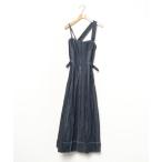 「CASA FLINE」 ベアトップワンピース FREE ネイビー レディース