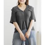 「CLETTE」 半袖ニット 3L チャ